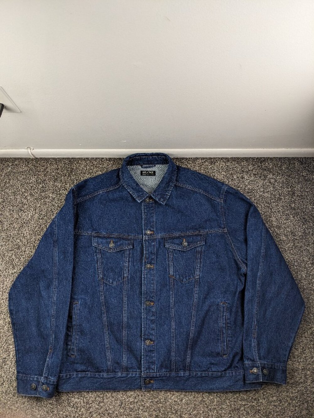 Line of Trade Denim Jacket Montana Trucker Blue Mens 3XL